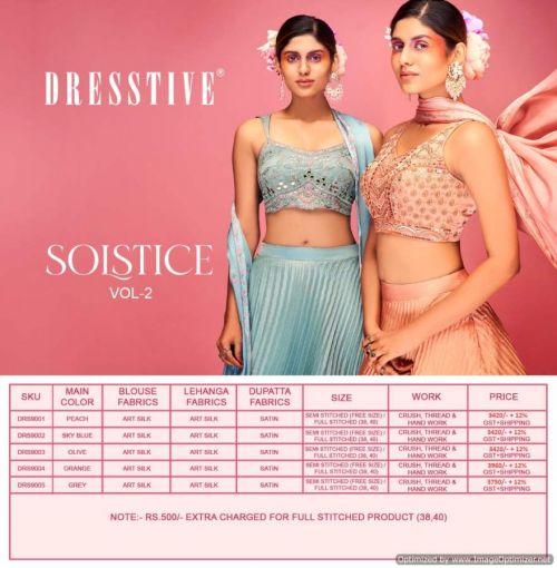 Dresstive Soistice 2 Stylish Fancy Wear Wholesale Lehenaga Collection